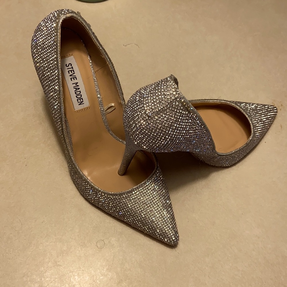 Steve Madden crystal heels Sz 8